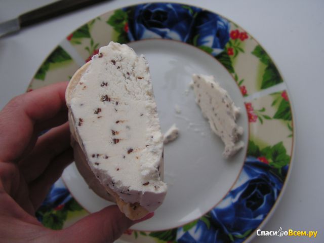 Мороженое Гроспирон «Натур пломбир» с шоколадной крошкой