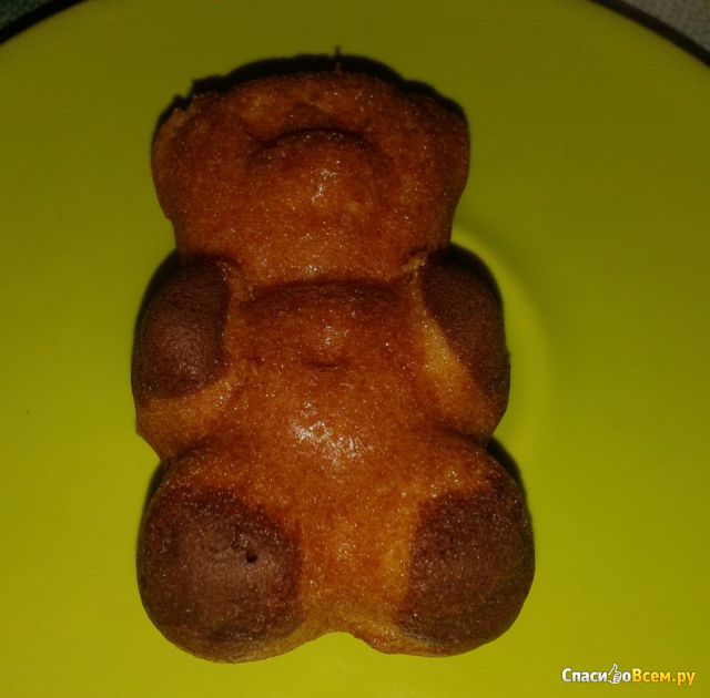 Бисквитное пирожное "Медвежонок Барни" с шоколадной начинкой