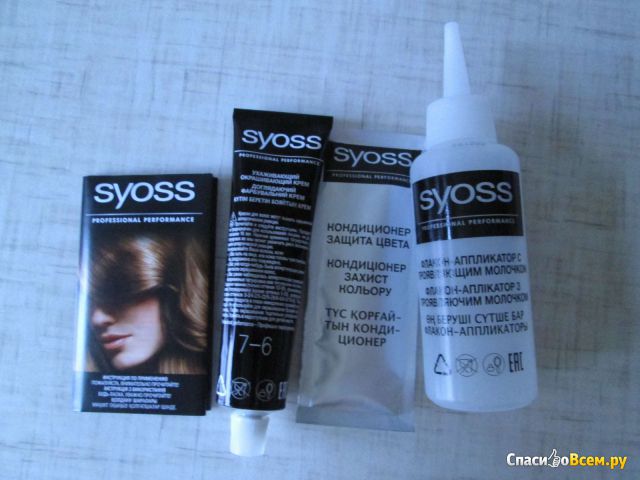Стойкая крем-краска для волос Syoss 7-6 русый
