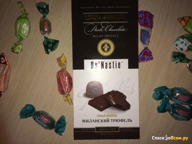 Шоколад темный Dy'Nastie "Миланский трюфель"