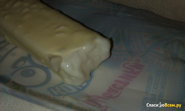 Мороженое Зубастики «Кокосик» эскимо молочное в белой глазури с кокосовой стружкой