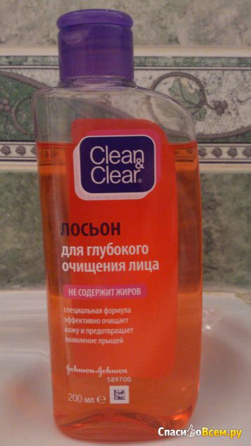 Лосьон для глубокого очищения лица Clean & Clear