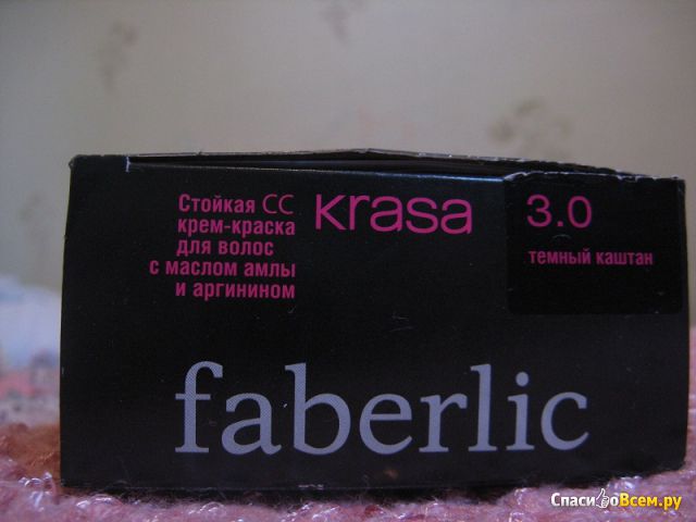 Стойкая CC крем-краска для волос с маслом амлы и аргинином Faberlic Krasa 3.0 Темный каштан