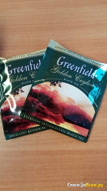 Черный чай Greenfield Golden Ceylon в пакетиках