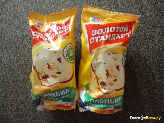 Мороженое Инмарко "Золотой стандарт" чернослив, курага, арахис