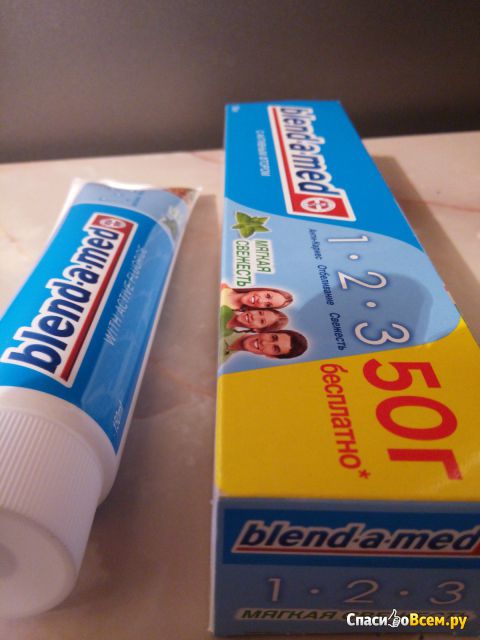Зубная паста Blend-a med "Мягкая свежесть" с активным фтором