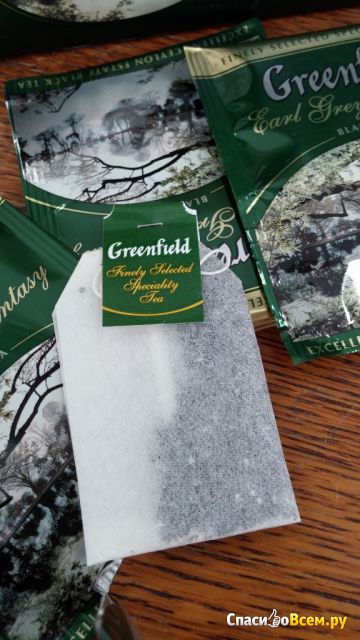 Чай в пакетиках Greenfield Earl Grey Fantasy с ароматом бергамота