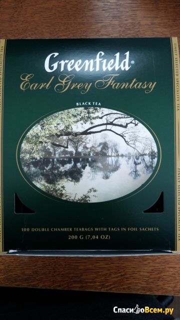 Чай в пакетиках Greenfield Earl Grey Fantasy с ароматом бергамота