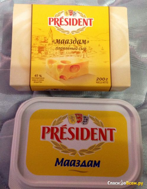 Плавленый сыр "Мааздам" President 45%