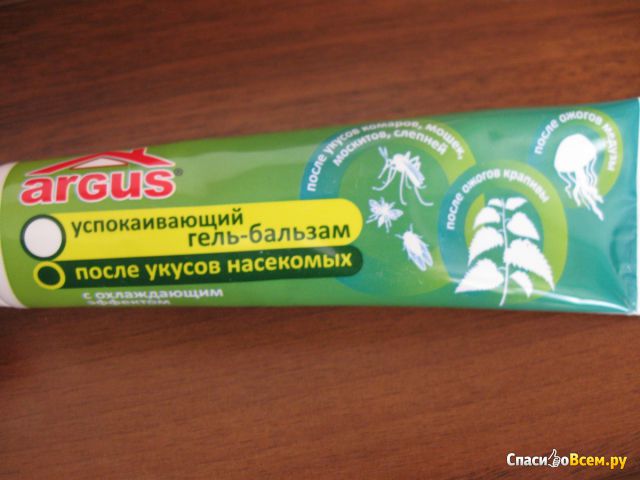 Успокаивающий гель-бальзам после укусов насекомых Argus с охлаждающим эффектом