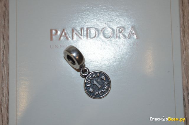 Шарм-подвеска Pandora "Счастливый Пенни" арт. 791298