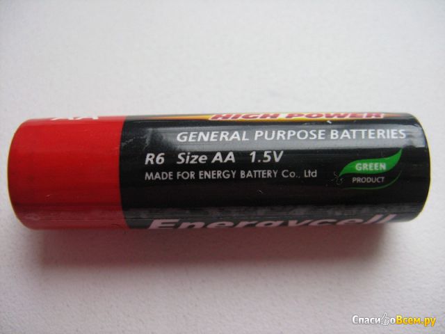 Батарейки Energycell High Power General Purpose Batteries R6 Size AA 1.5V