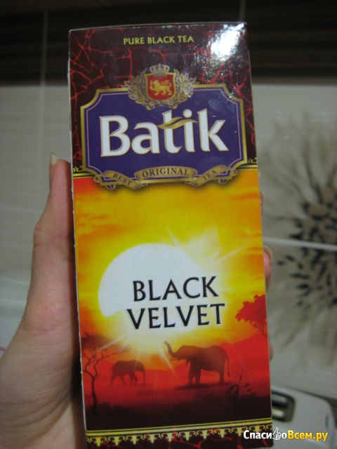 Чай черный байховый купажированный Batik "Черный бархат"