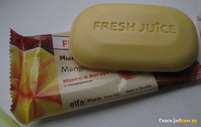 Мыло косметическое Fresh Juice Манго и йогурт с глицерином