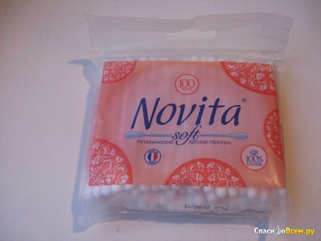 Гигиенические ватные палочки Novita Soft