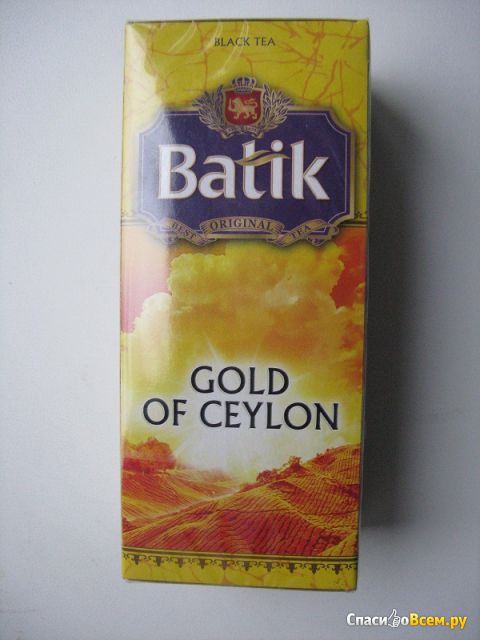 Черный чай байховый мелкий в пакетиках Batik Original Best Tea "Золото Цейлона"