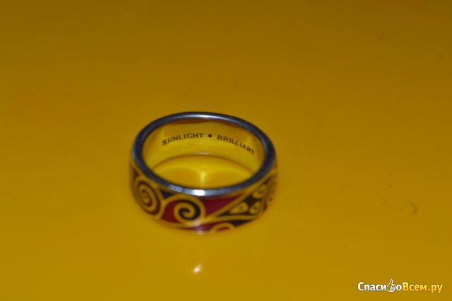 Серебряное кольцо с эмалью Sunlight Brilliant арт. 21293