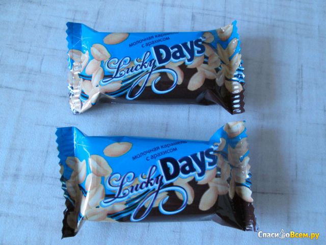 Конфеты "Lucky Days" молочная карамель с арахисом