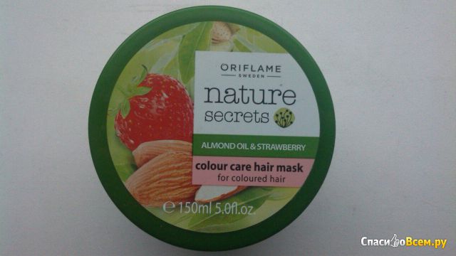Маска для окрашенных волос Oriflame Nature secrets "Миндаль и клубника"