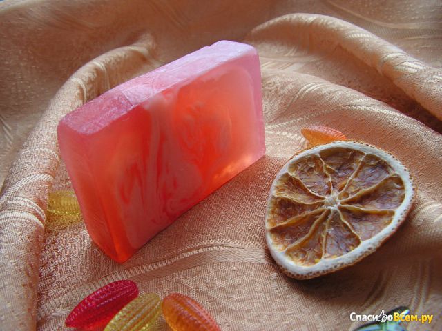 Мыло косметическое ручной работы «L’Cosmetics» Цветы белого персика и масло манго