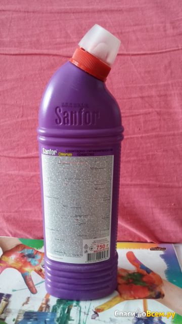 Чистящее средство Sanfor chlorum Extra white 2 в 1 "Отбеливающий эффект"