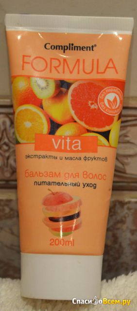 Бальзам для волос питательный уход Compliment Formula Vita Экстракты и масла фруктов