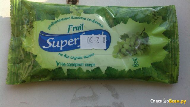 Влажные салфетки Superfresh Fruit универсальные