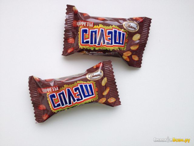 Конфеты Акконд "Сплэш" с шоколадной нугой и арахисом