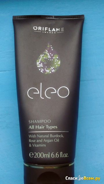 Шампунь для волос Oriflame "Eleo" All Hair Types With Natural Burdock Rose and Argan Oil & Vitamins