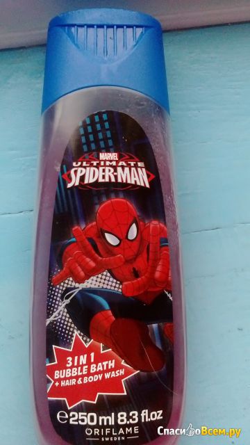 Пена для ванны и шампунь для волос и тела Oriflame  3 в 1 Marvel Ultimate Spider-Man