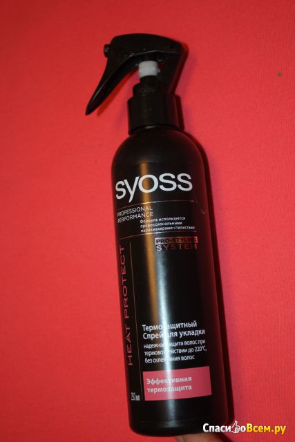 Термозащитный спрей для укладки волос Syoss "Heat protect"
