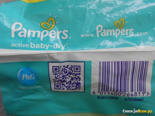 Подгузники Pampers Active Baby-Dry Jumbo Pack
