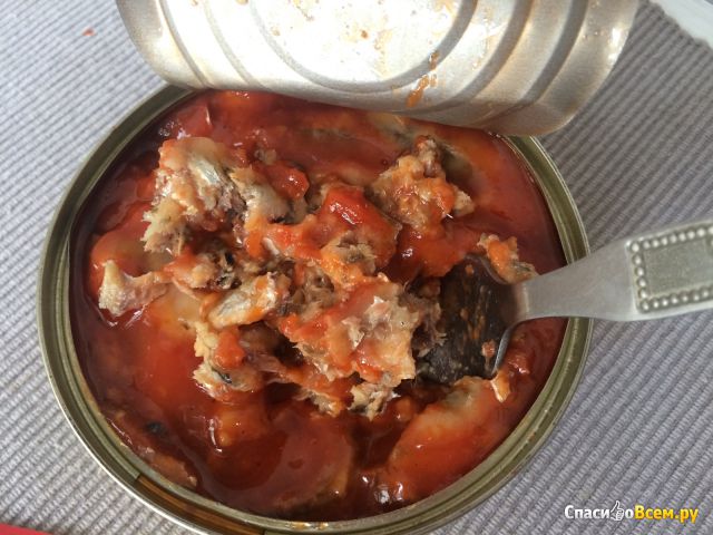 Килька черноморская неразобранная в томатном соусе "Господарочка"