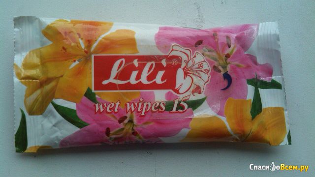 Влажные салфетки "Lili" с ароматом лилии