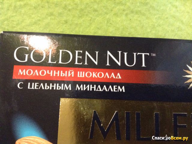 Шоколад "Millennium" Golden Nut Молочный с цельным миндалем