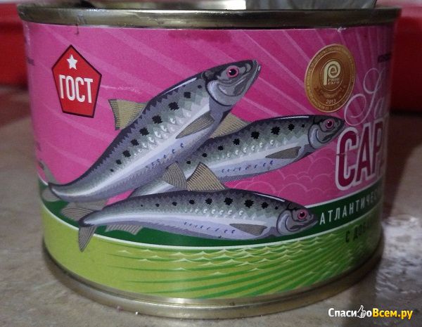 Рыбные консервы "Сардина атлантическая натуральная" Калининградский тарный комбинат