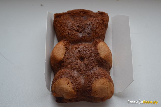 Бисквитное пирожное "Медвежонок Барни" с молочной начинкой