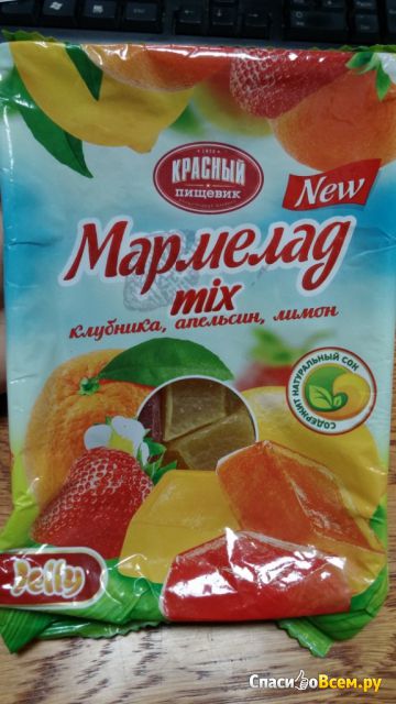 Мармелад "Красный пищевик" Mix клубника, апельсин, лимон желейный