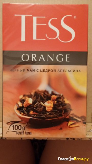 Чай черный Tess Orange с цедрой апельсина