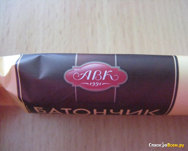 Шоколад АВК «Батончик без сахара» с шоколадной начинкой