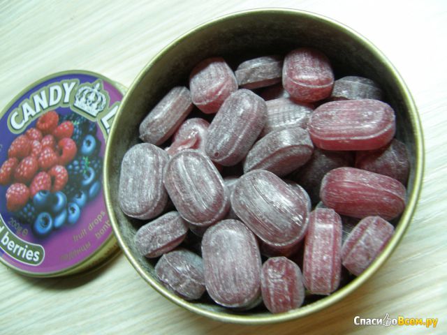 Фруктовые леденцы Candy Lane Wild Berries с натуральными ароматизаторами и красителям