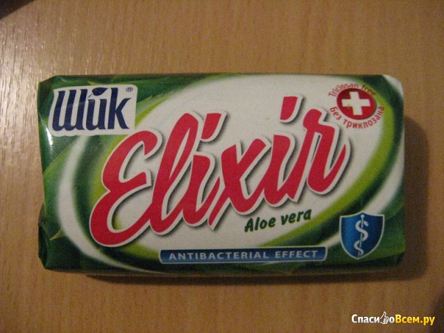 Мыло туалетное Шик "Elixir" Aloe vera Antibacterial Effect