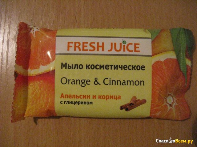 Мыло косметическое Fresh Juice Orange & Cinnamon Апельсин и корица с глицерином