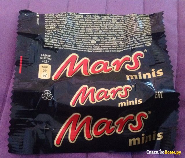 Шоколадный батончик Mars Minis