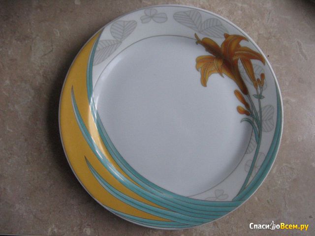 Набор тарелок Interos "Серебряная лилия" 20 см