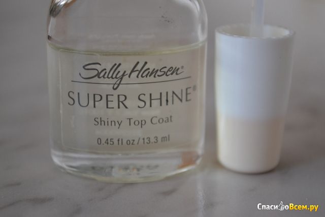 Верхнее сияющее покрытие для ногтей Sally Hansen Shiny Tope Coat Super Shine