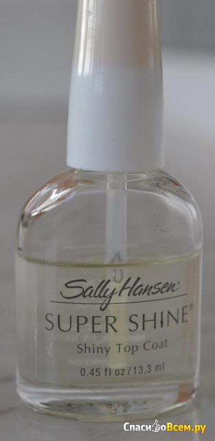 Верхнее сияющее покрытие для ногтей Sally Hansen Shiny Tope Coat Super Shine