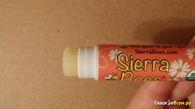 Бальзам для губ Sierra bees "Organic Shea butter and Argan Oil Lip Balm"