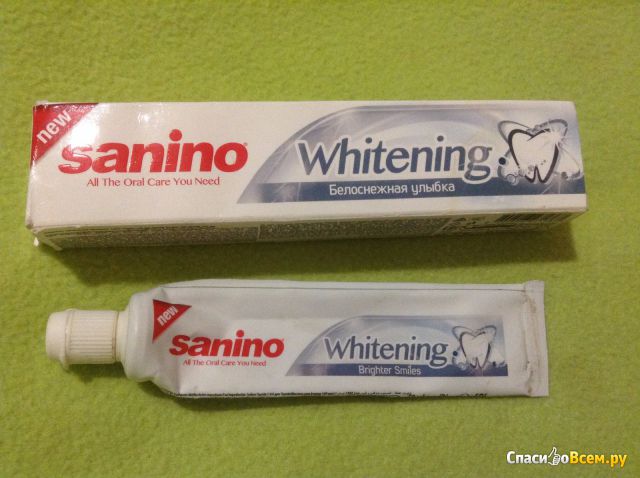 Зубная паста "Sanino"  Whitening Brighter Smiles "Белоснежная улыбка"