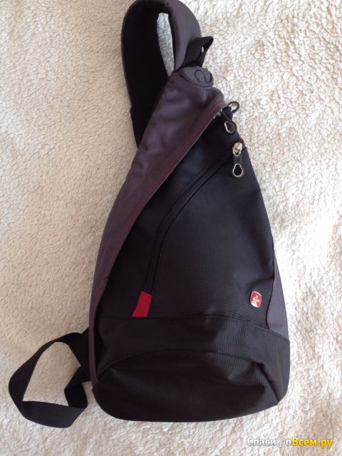 Рюкзак на одно плечо "Wenger Mono Sling" арт. 1092230, чёрный/серый